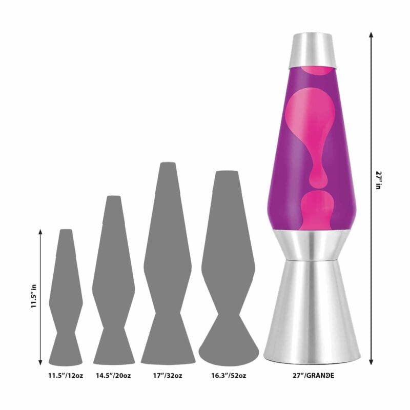 68210100US-LavaLamp-27-Pink-and-Purple-Size-web 27” LAVA® Lamp Grande – Pink/Purple/Silver Size Comparison